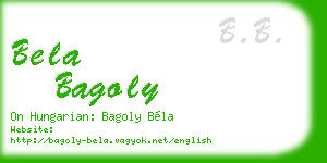 bela bagoly business card
